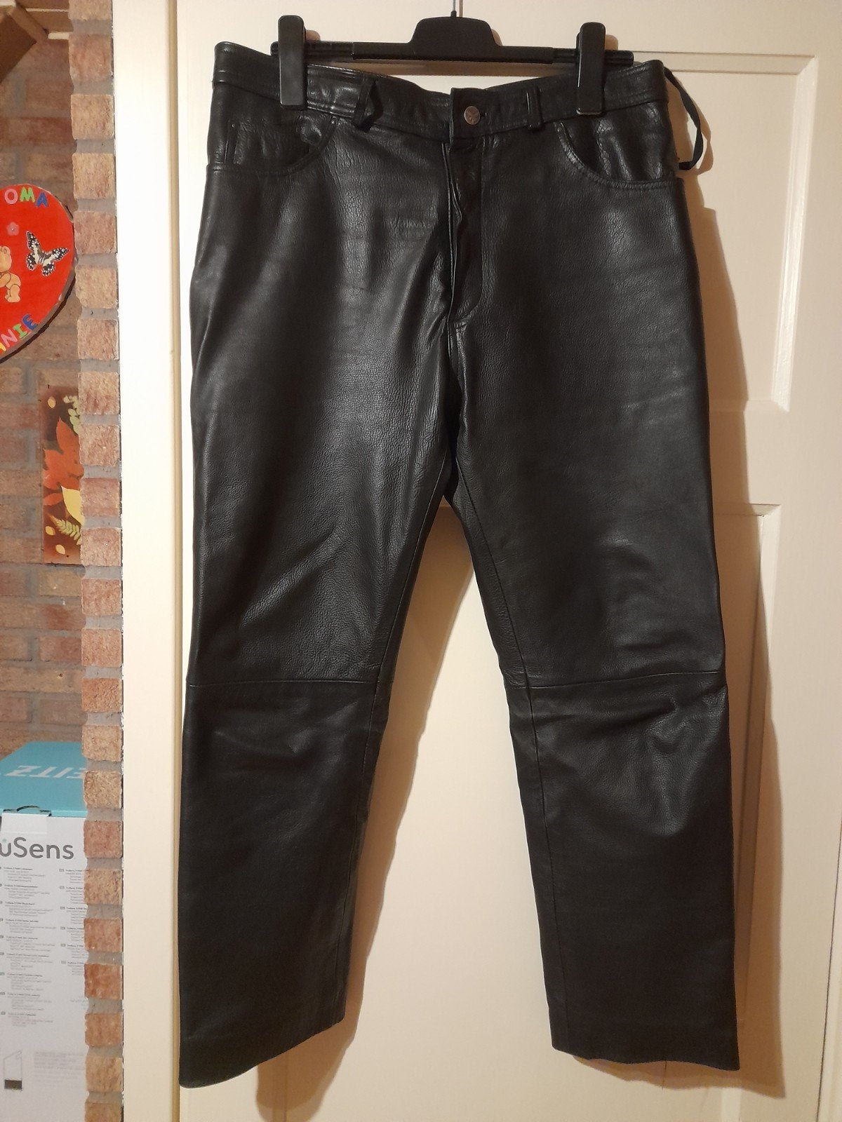 leren motorbroek maat 50., Ophalen, Tweedehands, Broek | leer