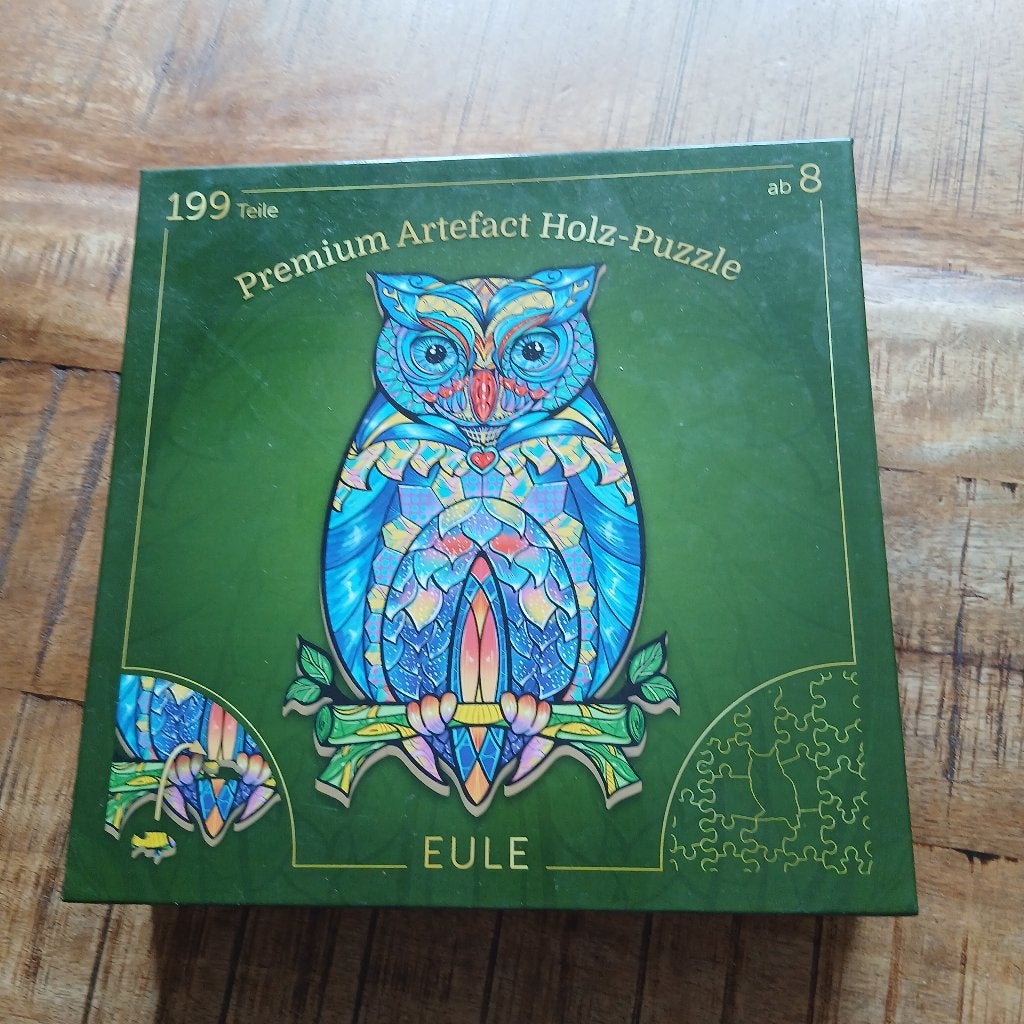 Houten puzzel uil, Ophalen of Verzenden, Minder dan 500 stukjes, Zo goed als nieuw, Legpuzzel