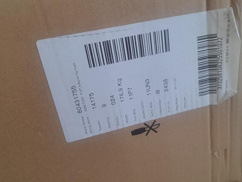 Ikea faktum  /abbetorp / hoogglans wit bedekkingspaneel, Huis en Inrichting, Wit, Nieuw, Minder dan 100 cm, 25 tot 50 cm