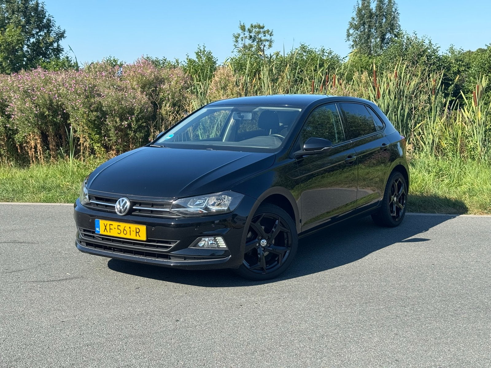 Volkswagen Polo 1.0 TSI 95pk 2019 Zwart, Auto's, Voorwielaandrijving, Stof, 40 €/maand, Zwart