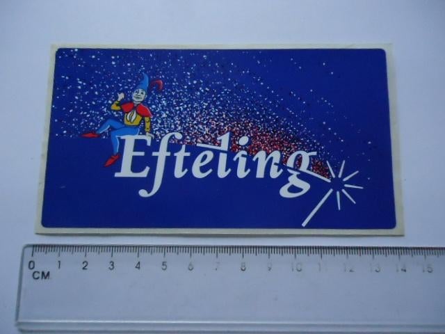 sticker oud Efteling pretpark vintage retro kaatsheuvel, Verzenden, Zo goed als nieuw, Bedrijf of Vereniging