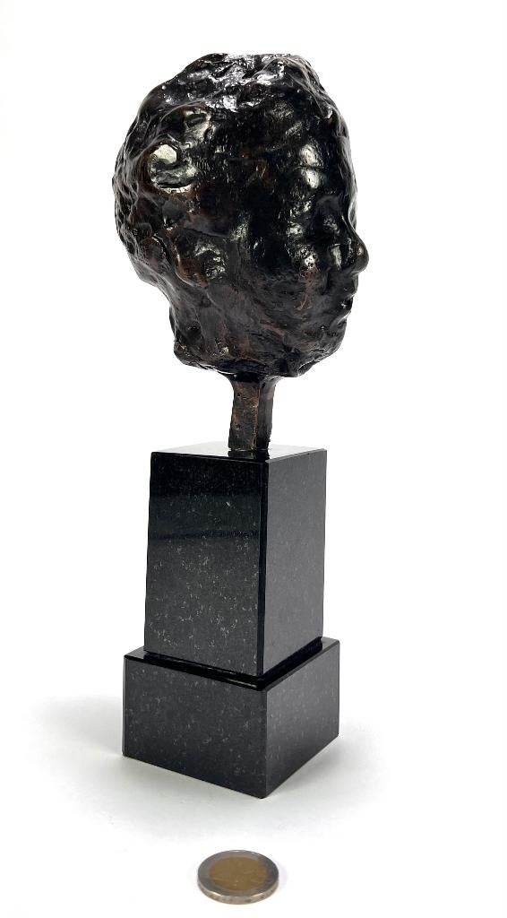 68. Bronzen beeld naar Edgar Degas - kinderhoofd, Antiek en Kunst, Kunst | Beelden en Houtsnijwerken, Ophalen of Verzenden