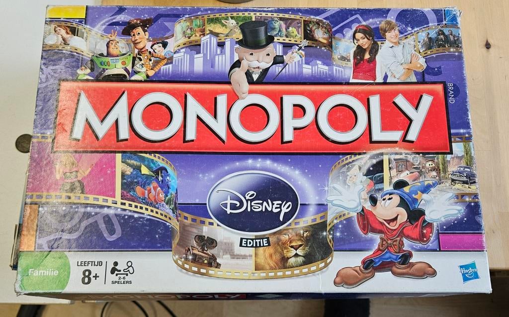 Disney Monopoly Bordspel - Familie-editie, Vijf spelers of meer, Ophalen of Verzenden, Gebruikt, Hasbro