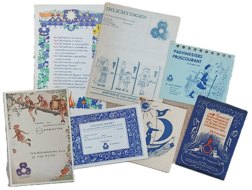 scouting oude documenten en folders Padvindsters, Verzamelen, Ophalen of Verzenden, Gebruikt, Boek of Tijdschrift