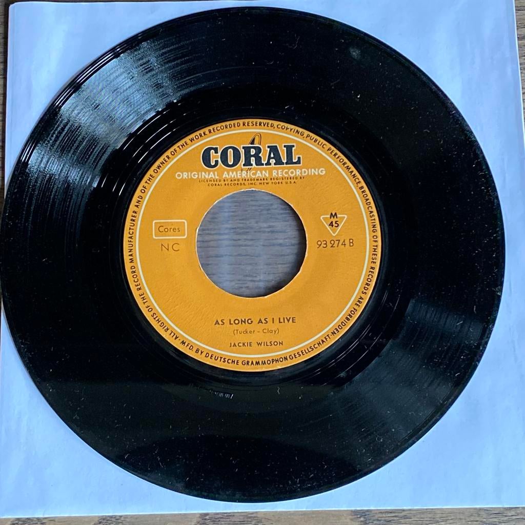 7" Jackie Wilson - Right Now / As Long As I Live, Gebruikt, 7 inch, Single, Ophalen of Verzenden