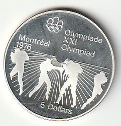 5  dollars  1976  Canada. km. 108    proof/unc, Ophalen of Verzenden, Noord-Amerika, Losse munt, Zilver
