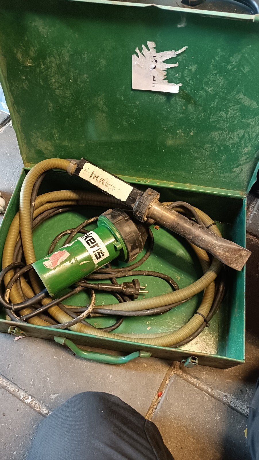 Bouwföhn met slang 220V - Verf afbranden fafbrander, Ophalen of Verzenden, Gebruikt