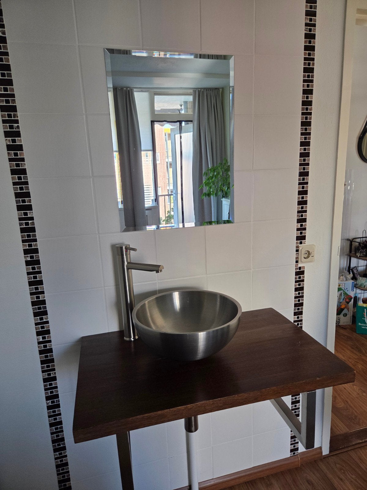 Badkamermeubel, plank met waskom, Ophalen, 25 tot 50 cm, 50 tot 100 cm, Minder dan 100 cm