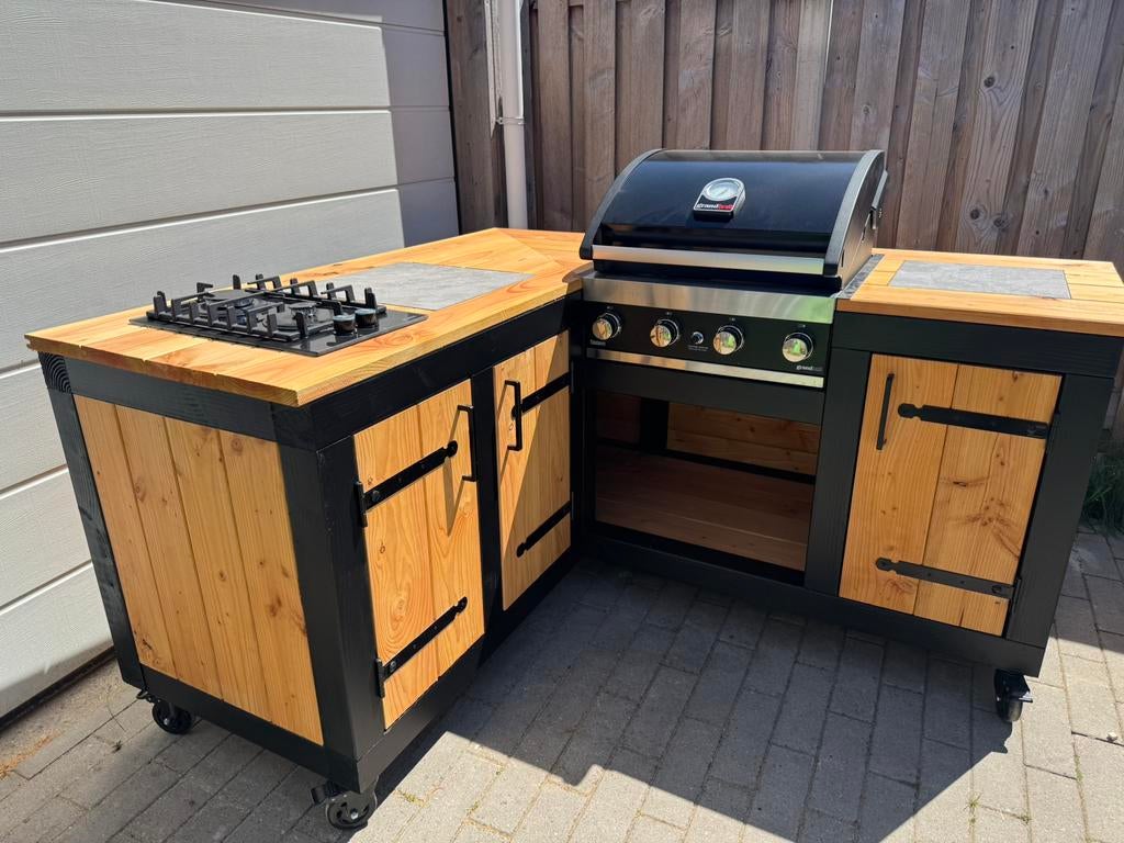 Prachtig unieke Buitenkeuken Douglas op maat & bezorgt, Tuin en Terras, Buitenkeukens, Ophalen of Verzenden, Nieuw, Houtskool