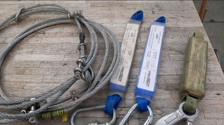 Klimtouw  karabijnen, Ophalen of Verzenden, Zo goed als nieuw, Klimsport-accessoire