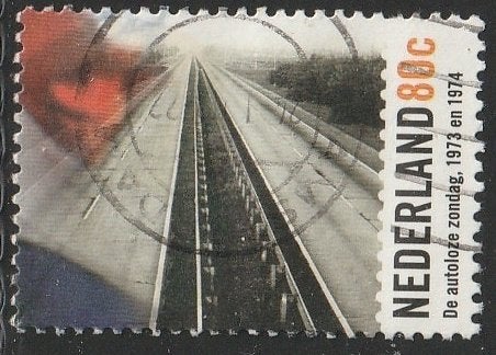 Nederland 1999 1845 Autoloze zondag, Gest Amsterdam, Ophalen of Verzenden, Na 1940, Gestempeld