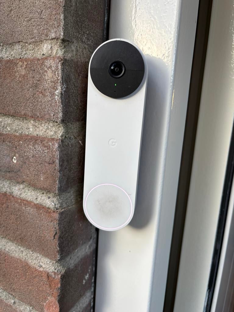 Google Nest Doorbell Bedraad - Slimme Video Deurbel, Ophalen of Verzenden, Bewegingsdetectiesensor, Gebruikt, Bedraad