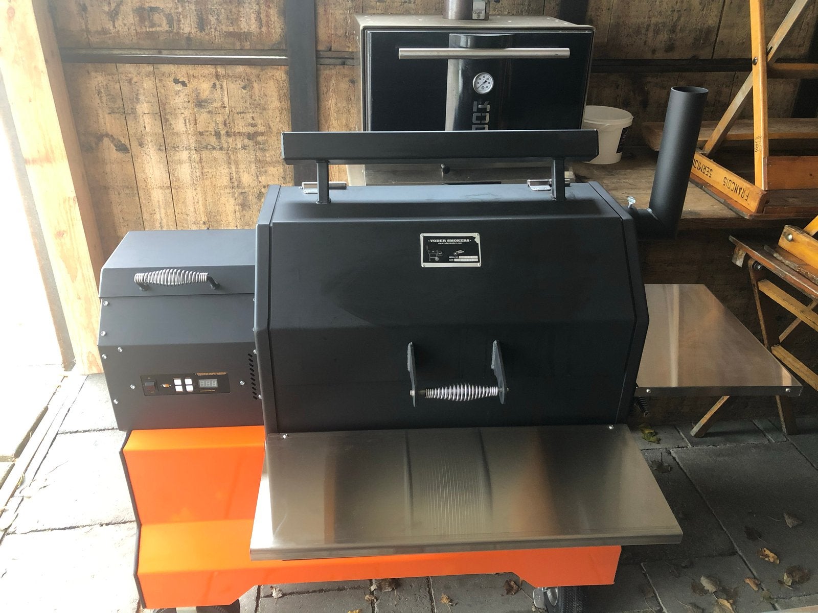 YODER pelletsmoker 640S wedstrijd uitvoering, Ophalen, Gebruikt