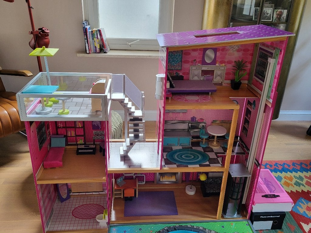 Het Kidkraft Uptown barbiehuis, Kinderen en Baby's, Speelgoed | Poppenhuizen, Ophalen, Gebruikt, Poppenhuis