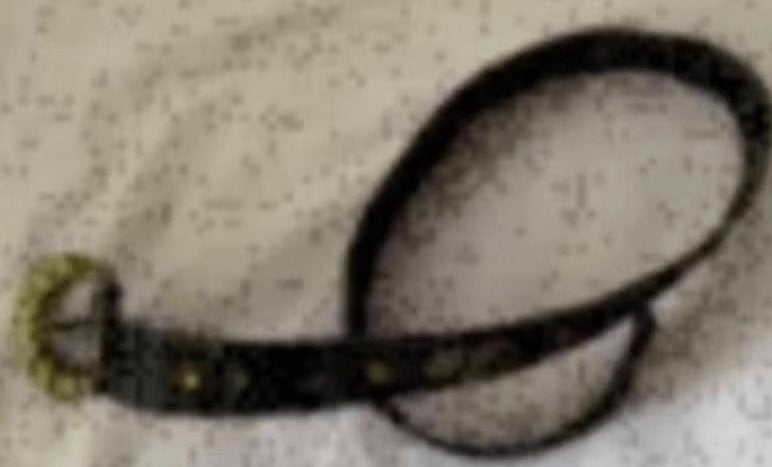 Zwarte riem, ceintuur met steentjes en schildjes; damesriem, 100 cm of meer, Zwart, Tailleriem, Ophalen of Verzenden