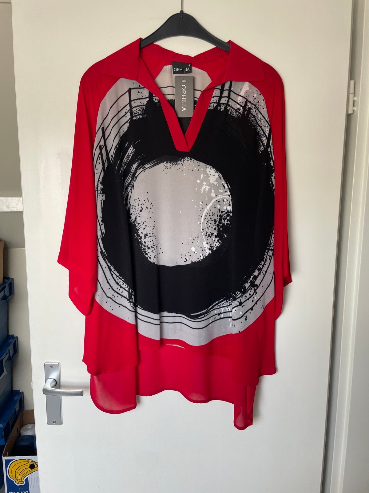 Nieuwe tuniek Cloë red abstract van ophilia maat 48/50 52/54, Blouse of Tuniek, Nieuw, Nvt, Verzenden