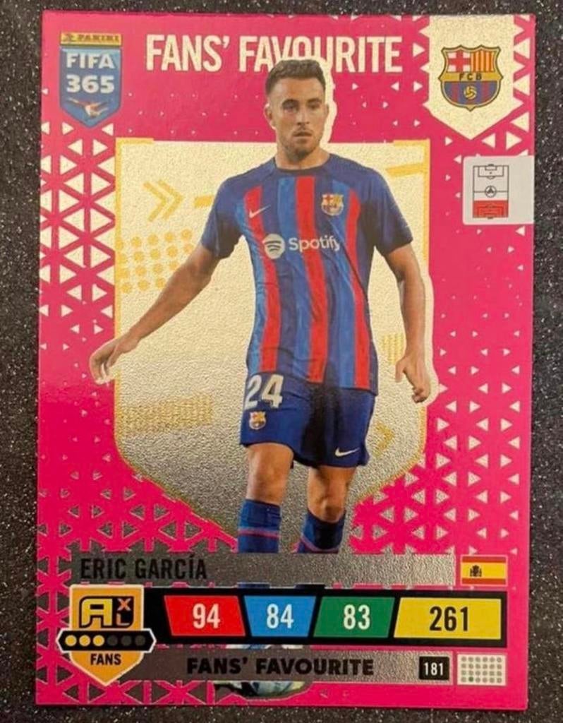 Panini Fifa365 2023   FANS’ FAVOURITE   GARCÍA  FC BARCELONA, Verzenden, Zo goed als nieuw, Plaatje
