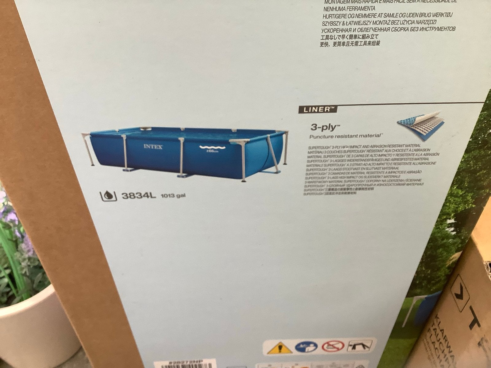Intex Rectangular Frame Pool 3.00m x 2.00m x 75cm, Nieuw, Ophalen of Verzenden, Opzetzwembad, 200 tot 400 cm