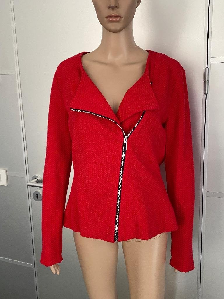 K84 Claudia Strater mt 40=M jasje vest bikerjasje biker rood, Maat 38/40 (M), Ophalen of Verzenden, Zo goed als nieuw, Rood