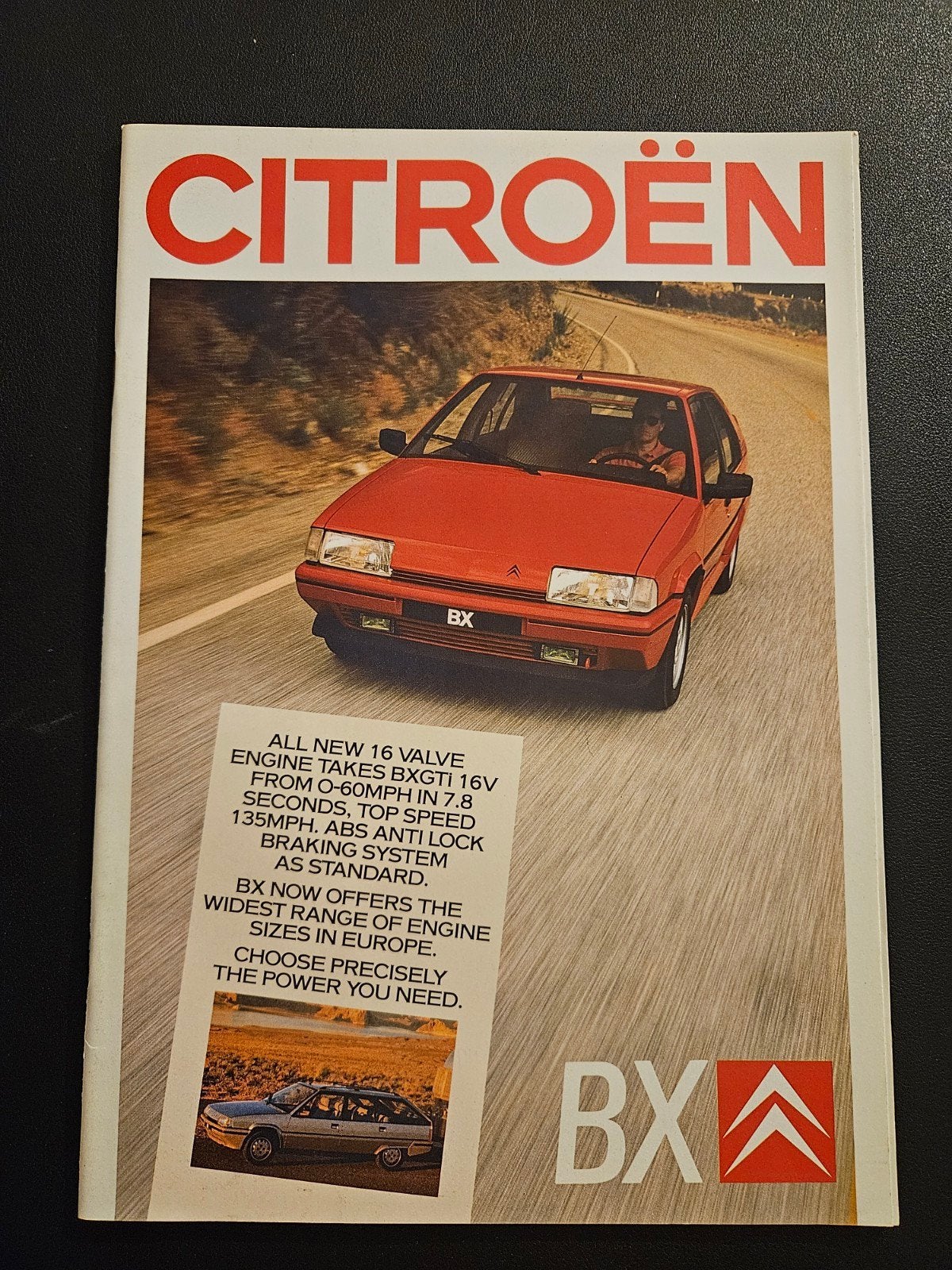 Brochure Citroën BX 1987 UK, Ophalen of Verzenden, Zo goed als nieuw, Citroën
