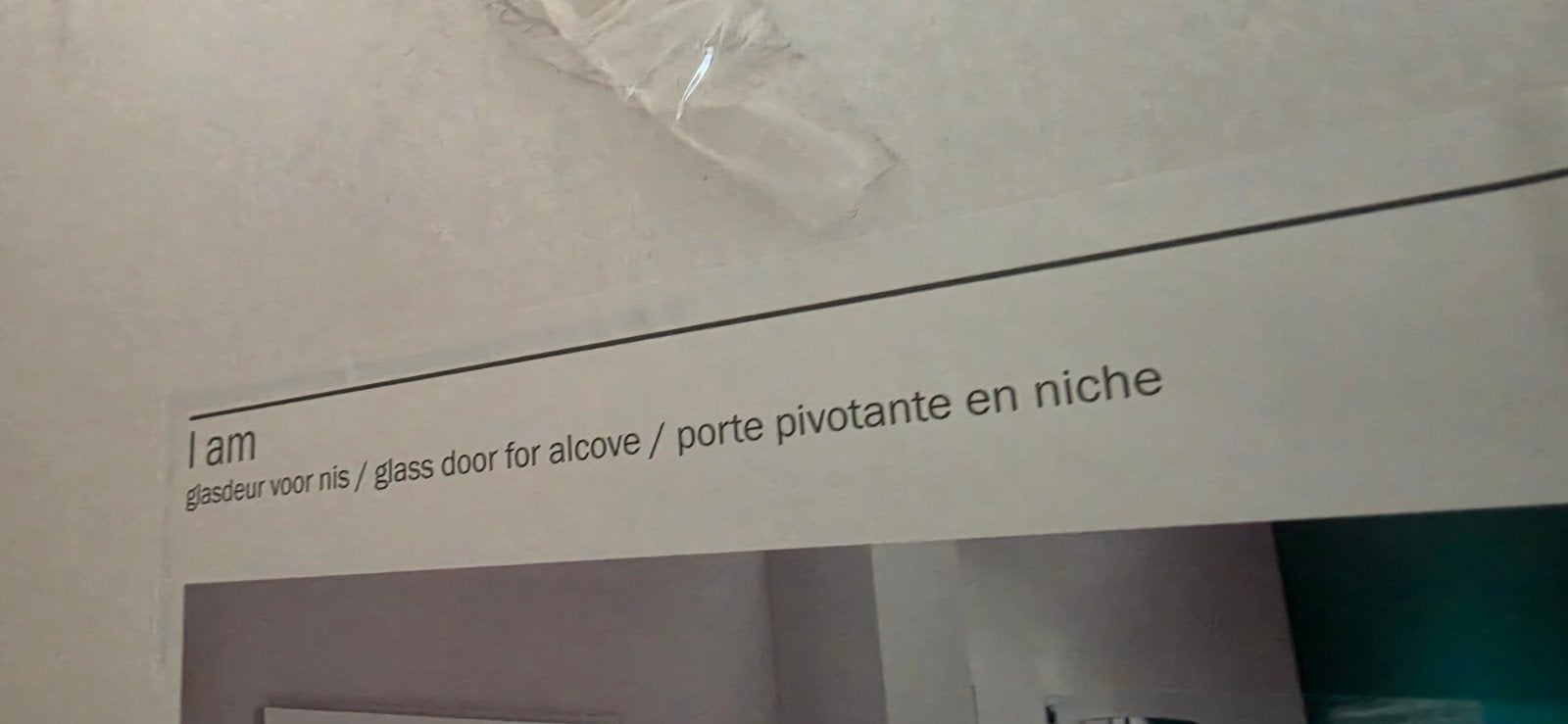 Hardgalzen douchedeur, Ophalen, Douche