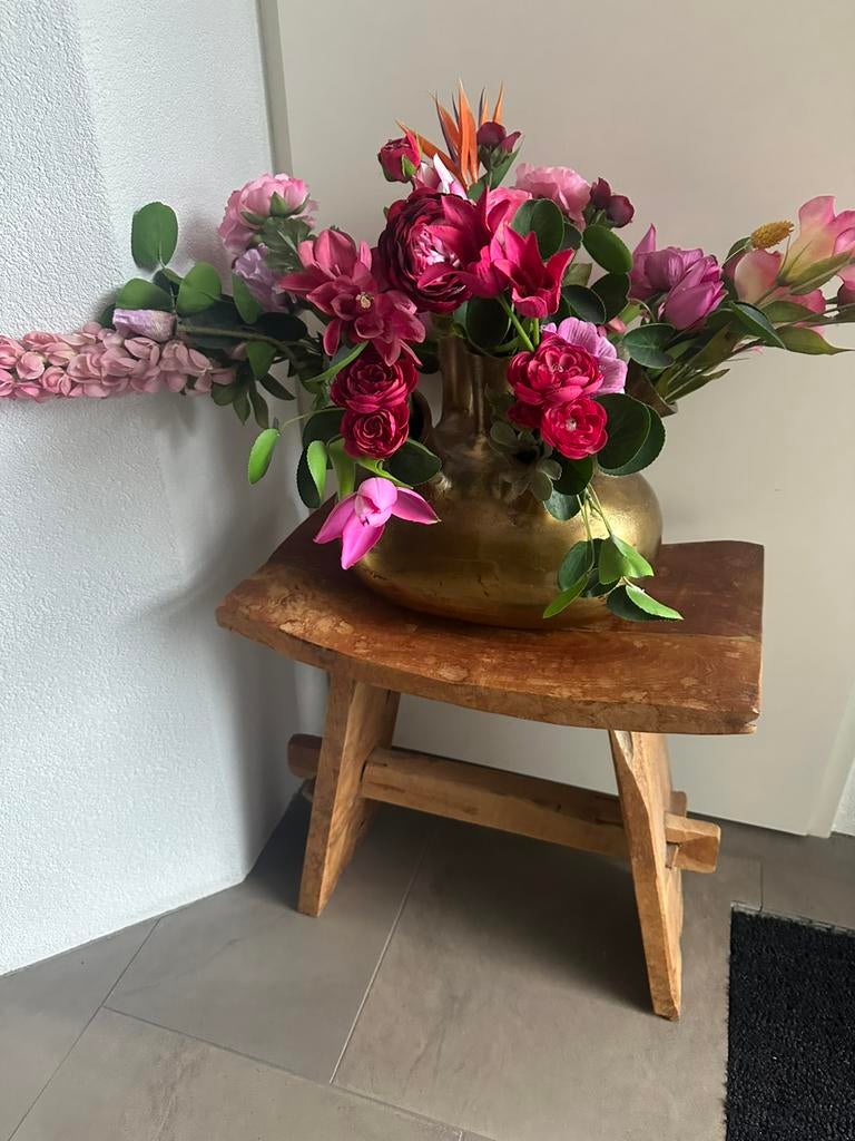 Hout kruk, Huis en Inrichting, Krukjes, Ophalen, Zo goed als nieuw, Hout