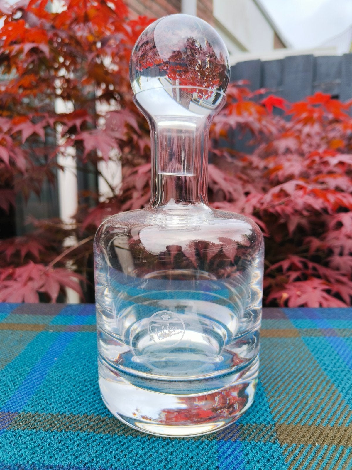 Glazen Whisky karaf van vliegtuigbouwer Fokker, Ophalen of Verzenden