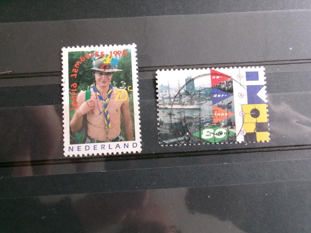 1995 - wereldjambore en sail amsterdam (434b), Postzegels en Munten, Verzenden, Gestempeld