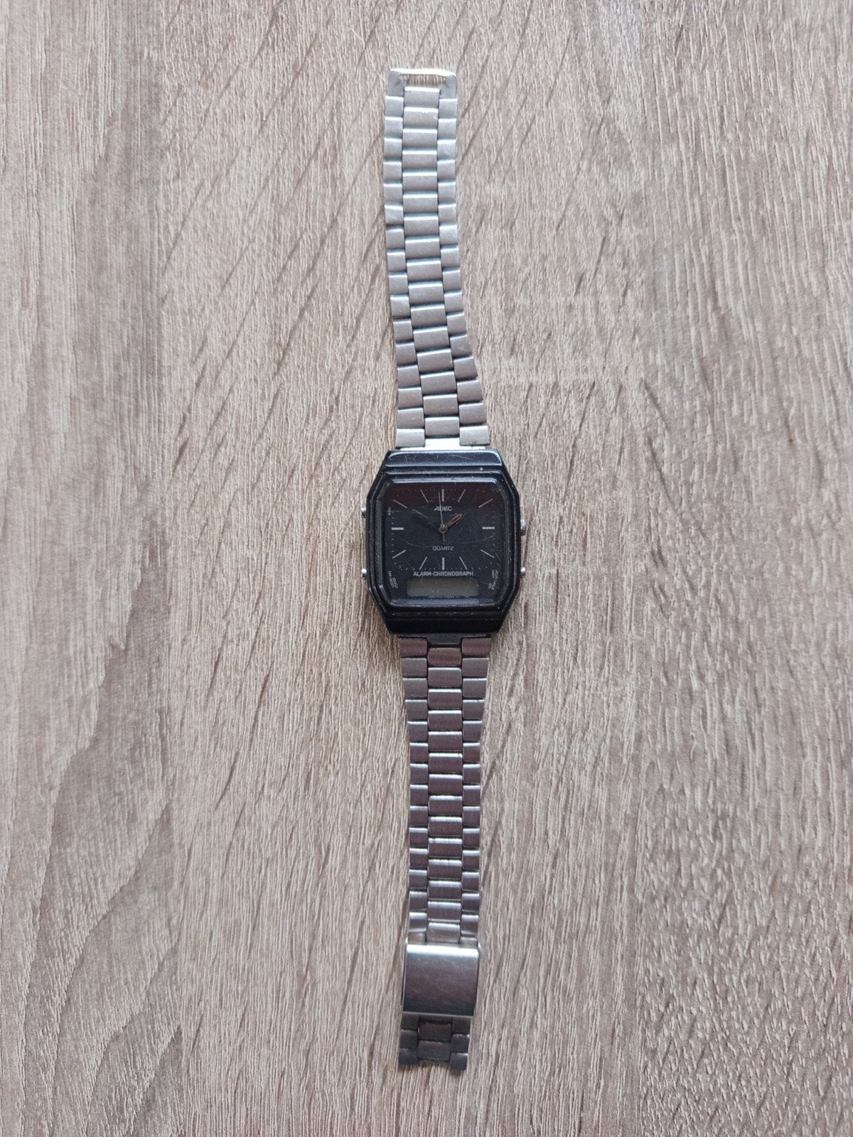 Vintage Casio Adec horloge, Ophalen of Verzenden, Gebruikt, Staal, Casio