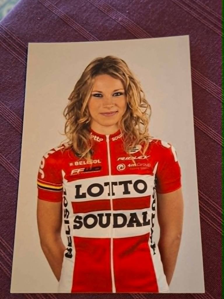 Foto (Repro) Marion Rousse / Lotto-Soudal, Ophalen of Verzenden, Zo goed als nieuw, Overige sporten, Poster, Plaatje of Sticker
