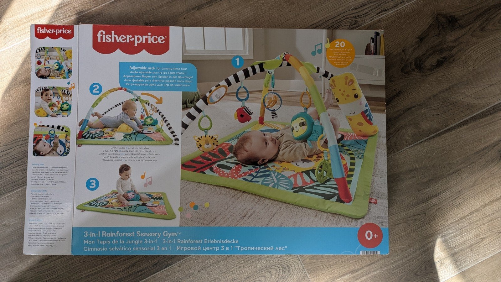 Fisher-Price 3-in-1 Rainforest Sensory Gym Speelkleed, Ophalen, Gebruikt, Speelkleed, Met licht