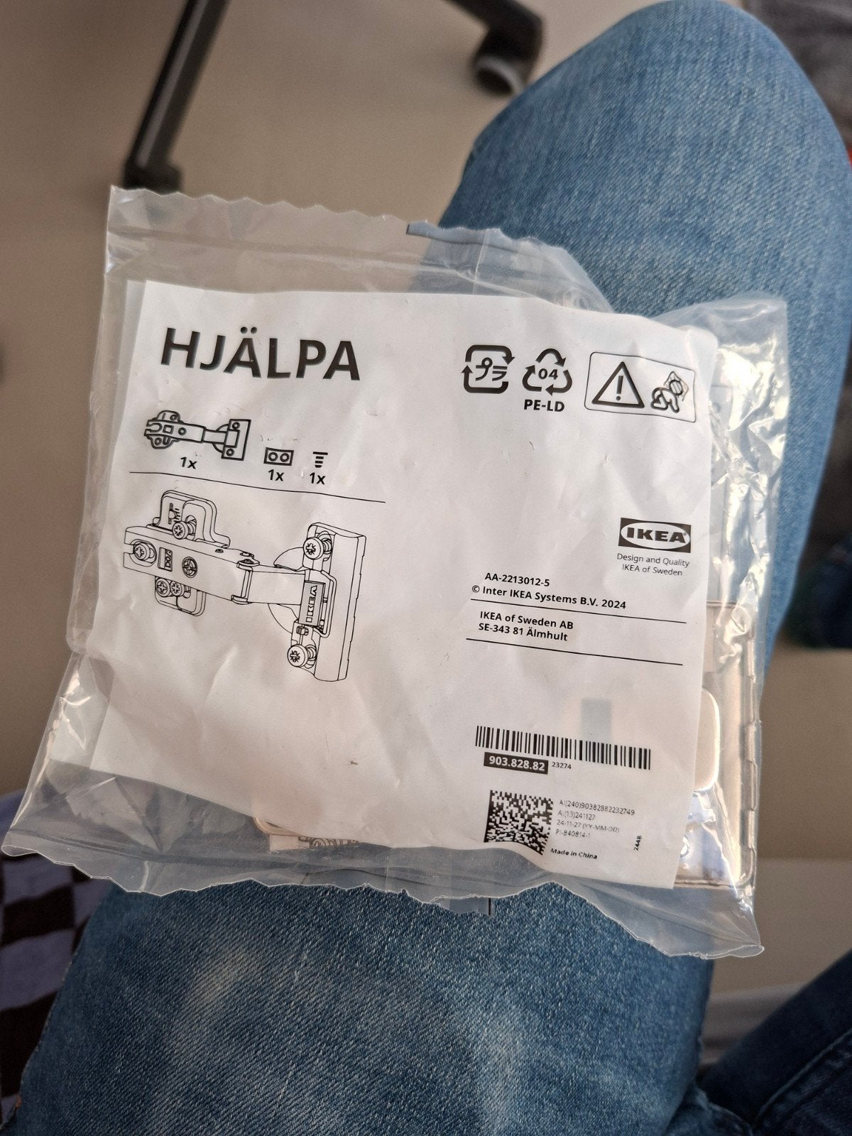 12 st. IKEA HJÄLPA Scharnier voor Kastdeur - Nieuw in Verpak, Ophalen of Verzenden, Nieuw, Overige materialen, Scharnier