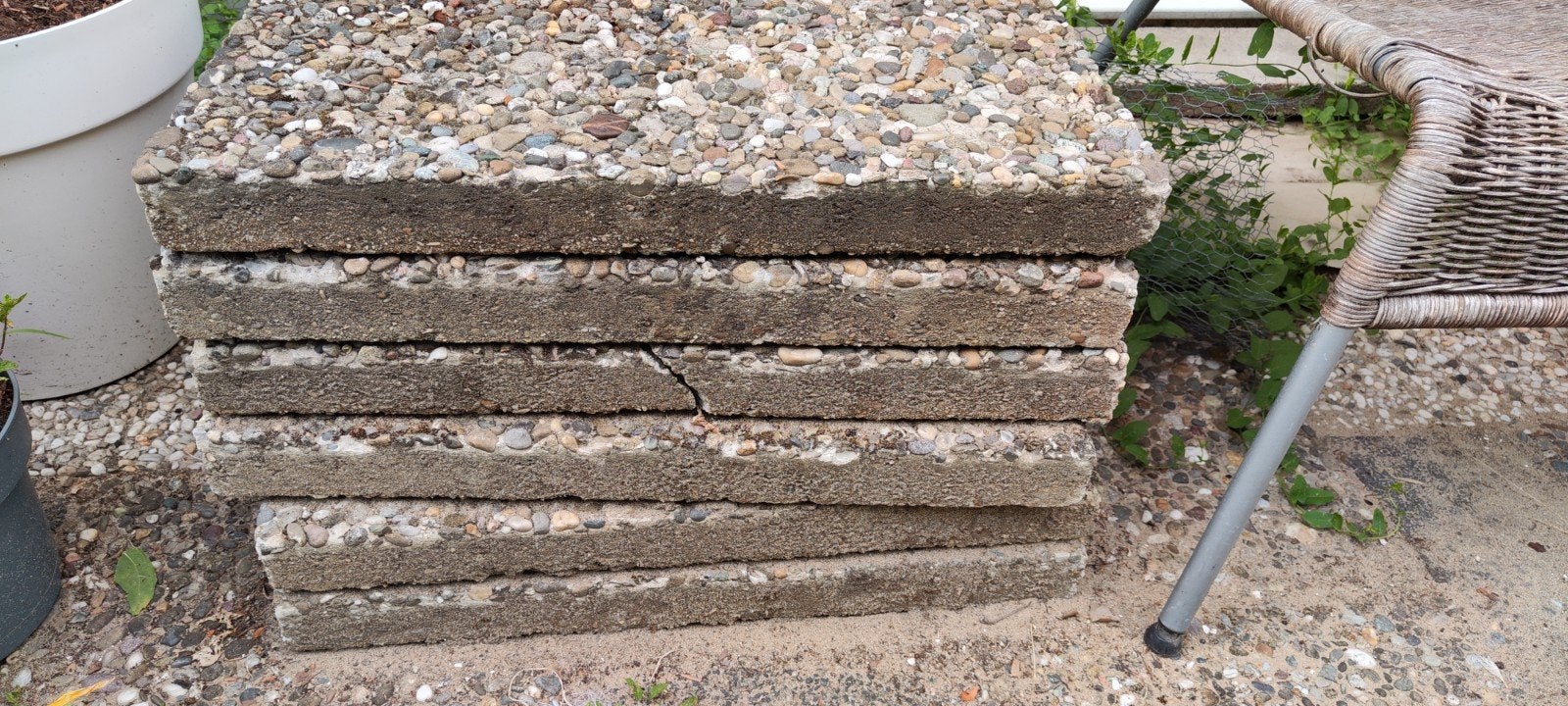 Gratis tuintegels 60x40 cm en 30x30cm, Tuin en Terras, Tegels en Klinkers, Ophalen, Gebruikt, Beton, Terrastegels