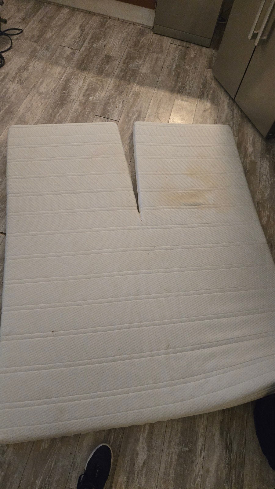 Split Topper Afritsbaar 8 cm Dik - 2 Jaar Oud, Gebruikt, Tweepersoons, Ophalen of Verzenden, Matras