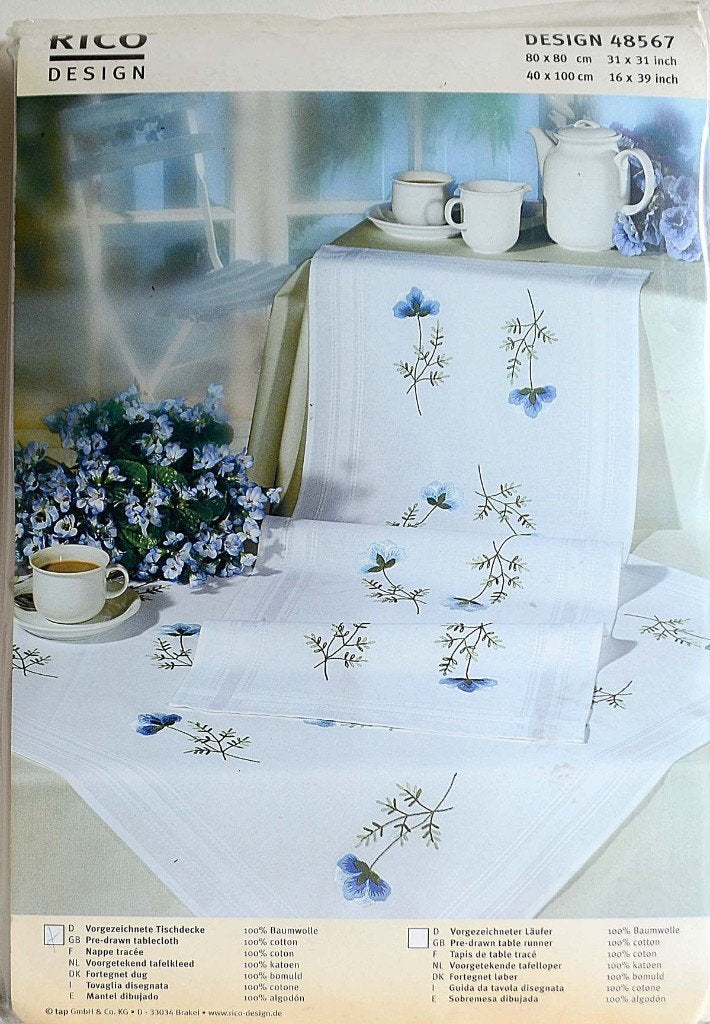 Compleet Rico Design Borduurpakket Tafelkleed 80x80 cm, Ophalen of Verzenden, Nieuw, Handborduren, Borduurpakket