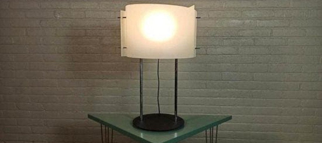 XL Vintage Italiaans design tafellamp, 60 cm, Ophalen, Tweedehands, Tweedehands, Tweedehands