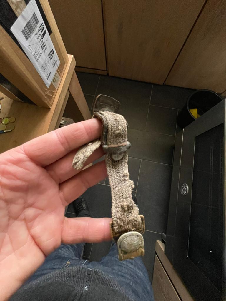Korte gasmasker bus riem (3), Ophalen of Verzenden, Nederland, Overige typen