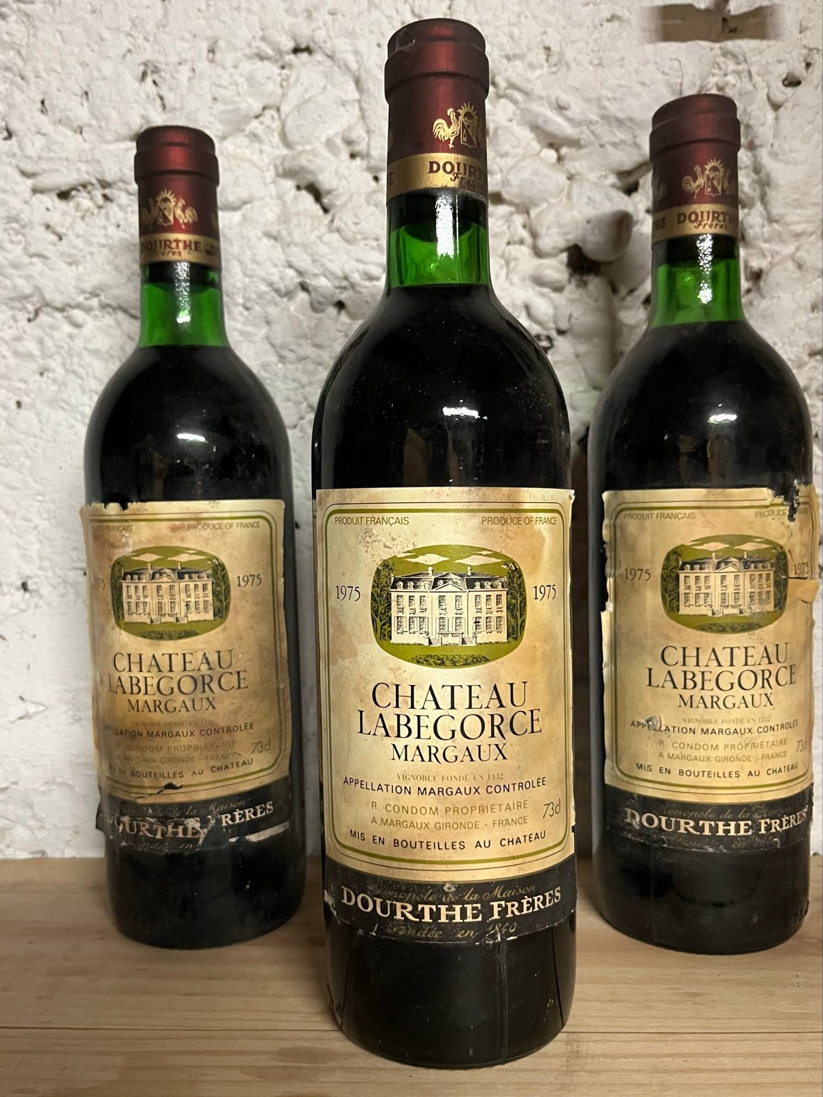 3 fl.Chateau Labegorce Margaux 1975, Ophalen, Frankrijk, Nieuw, Rode wijn