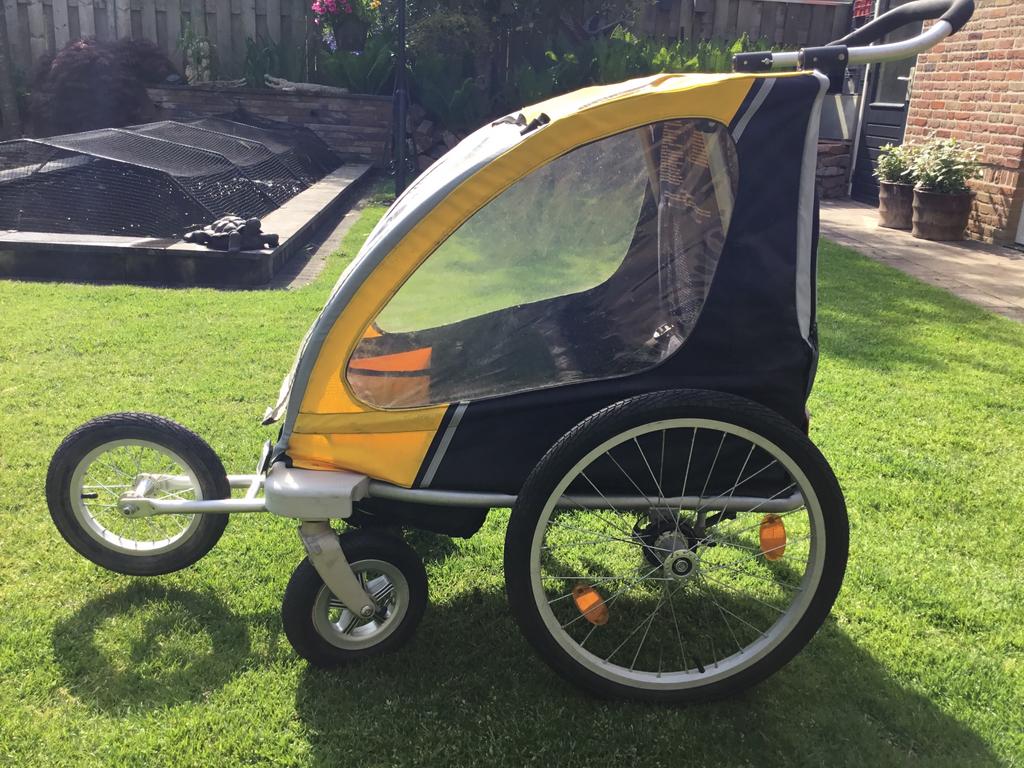 Te koop fiets kar, Fietsen en Brommers, Fietsaccessoires | Aanhangers en Karren, Ophalen of Verzenden, Gebruikt, Kinderkar