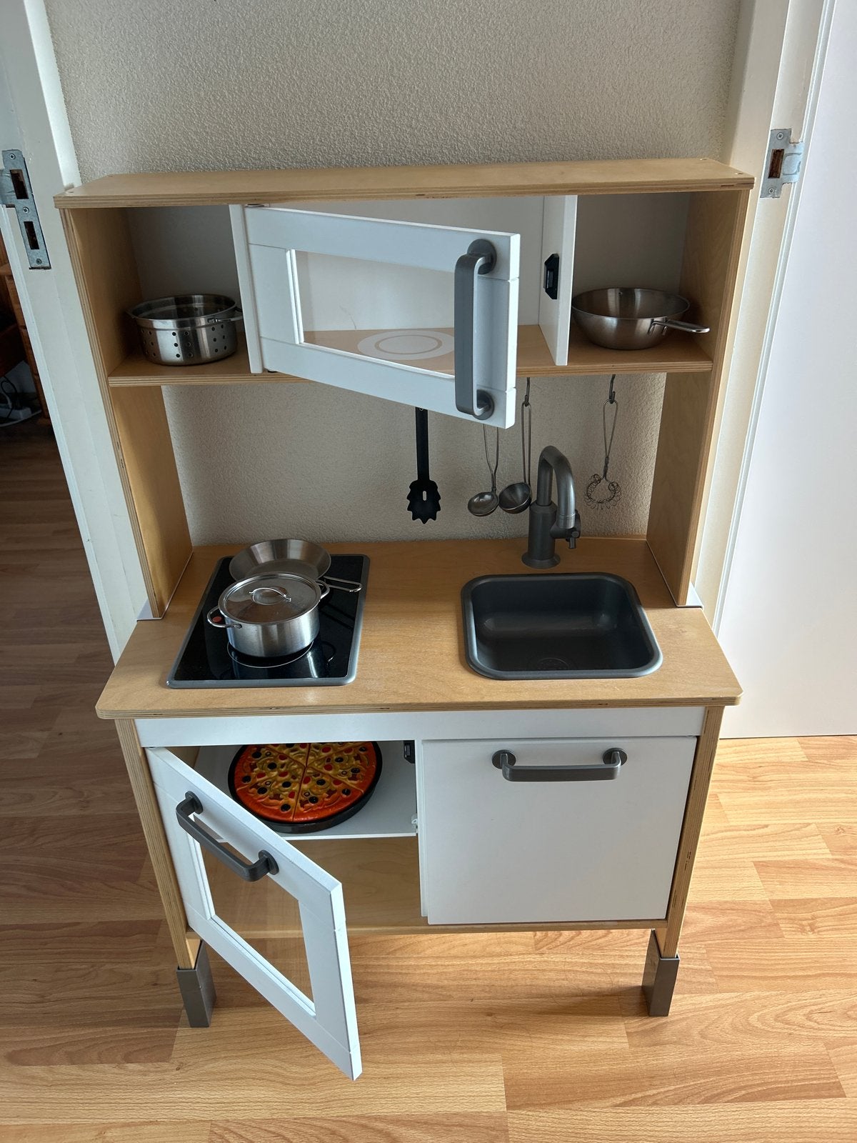 Houten speelkeuken met accessoires, Ophalen, Gebruikt, Hout, Speelkeuken