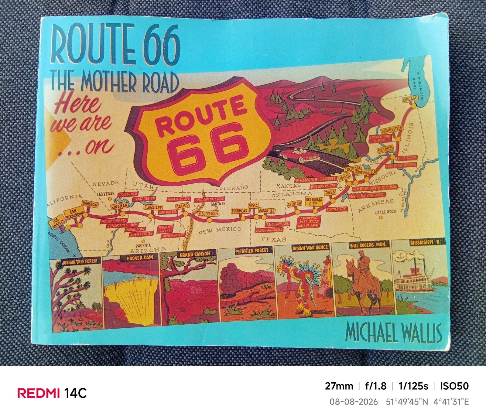 Route 66: The Mother Road - Michael Wallis (Engels), Boeken, Reisgidsen, Gelezen, Michael Wallis, Ophalen of Verzenden, Reisgids of -boek