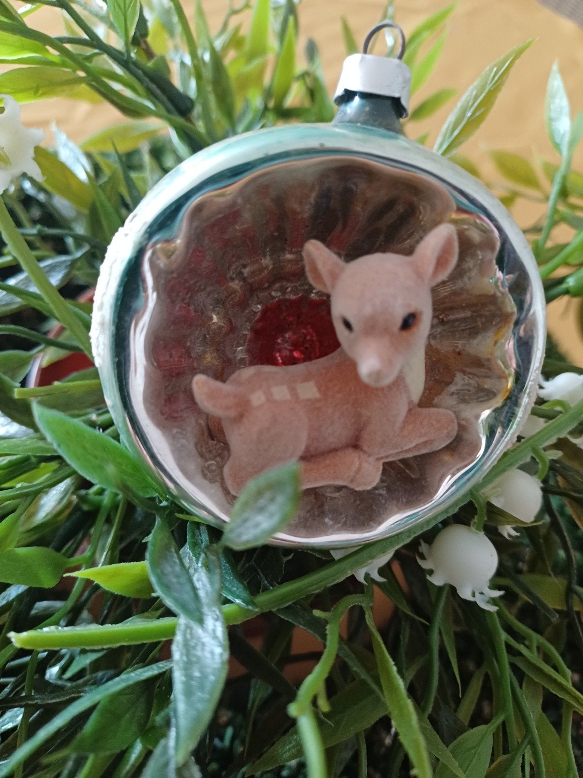 oude kerstbal van glas, Ophalen of Verzenden