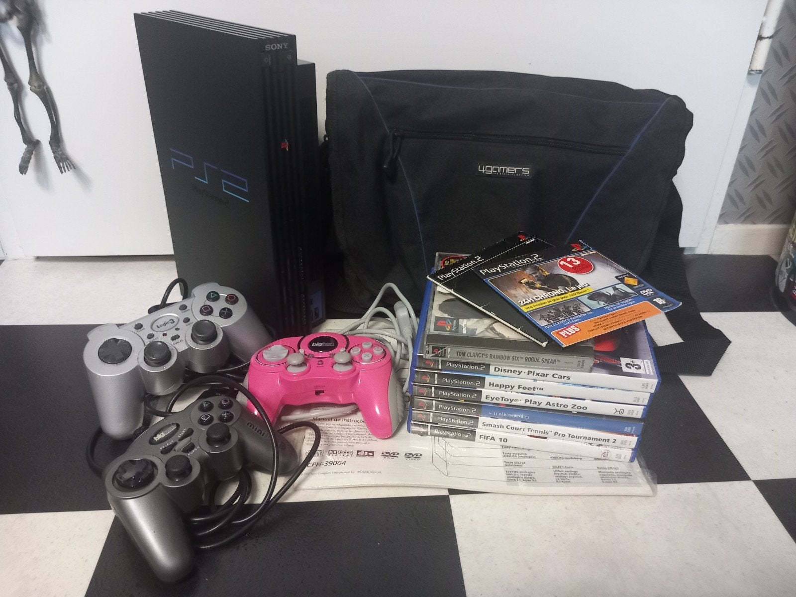 ps2 met games en controllers, Ophalen of Verzenden, Met 3 controllers of meer, Gebruikt, Met games