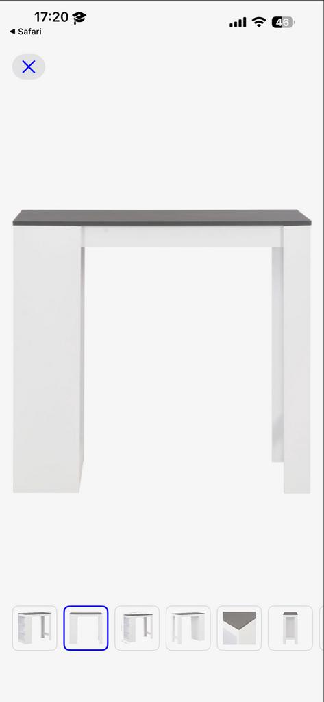 Bartafel met schap en met 2 krukken, Huis en Inrichting, Tafels | Eettafels, Overige materialen, Gebruikt, 50 tot 100 cm, 100 tot 150 cm