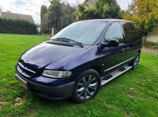 Dodge RAM VAN 2.4 AUT lpg  1998 airco minicamper youngtimer, Auto's, Stof, 4 cilinders, Blauw, Origineel Nederlands