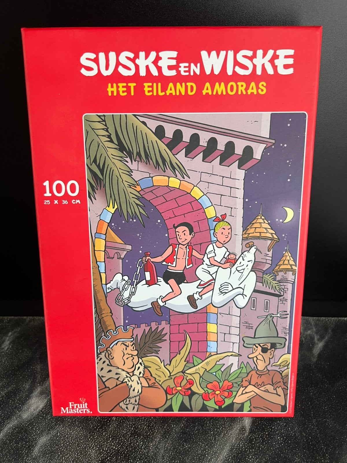 Suske & Wiske puzzel 100 stukjes Het Eiland Amoras, Ophalen of Verzenden, Minder dan 500 stukjes, Zo goed als nieuw