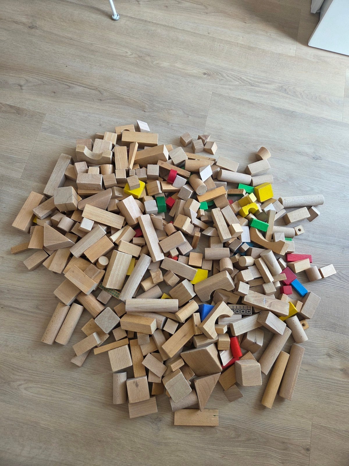 houten speelblokken, Ophalen