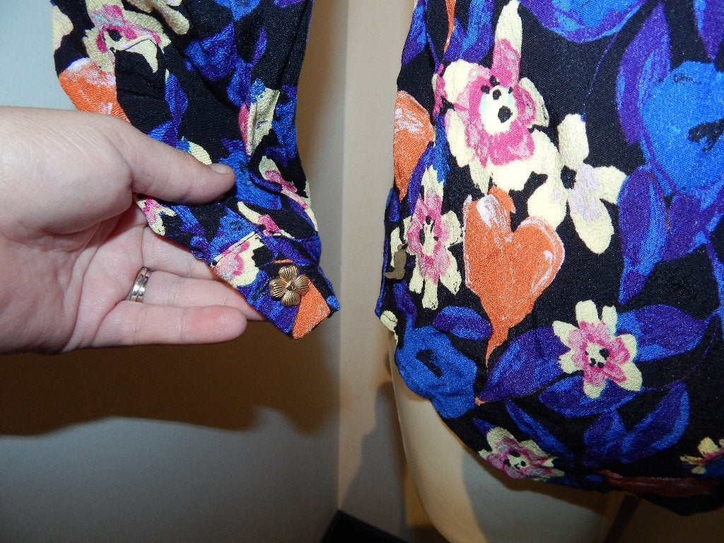 Fabienne Chapot blouse bloemen print mooie tinten 40, Maat 38/40 (M), Zo goed als nieuw, Fabienne Chapot, Meerkleurig