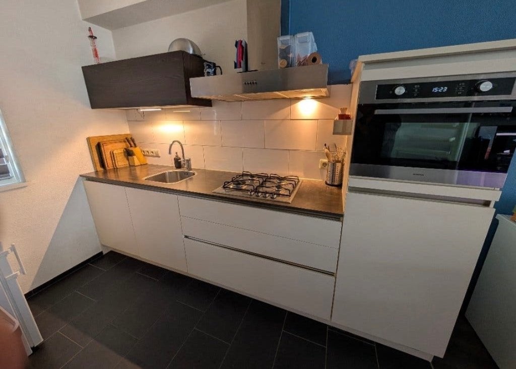 ✨HOOGGLANS GREEPLOOS RECHTE KEUKEN 3 METER   ✨, Ophalen, Wit, Enkelwandige keuken, Zo goed als nieuw