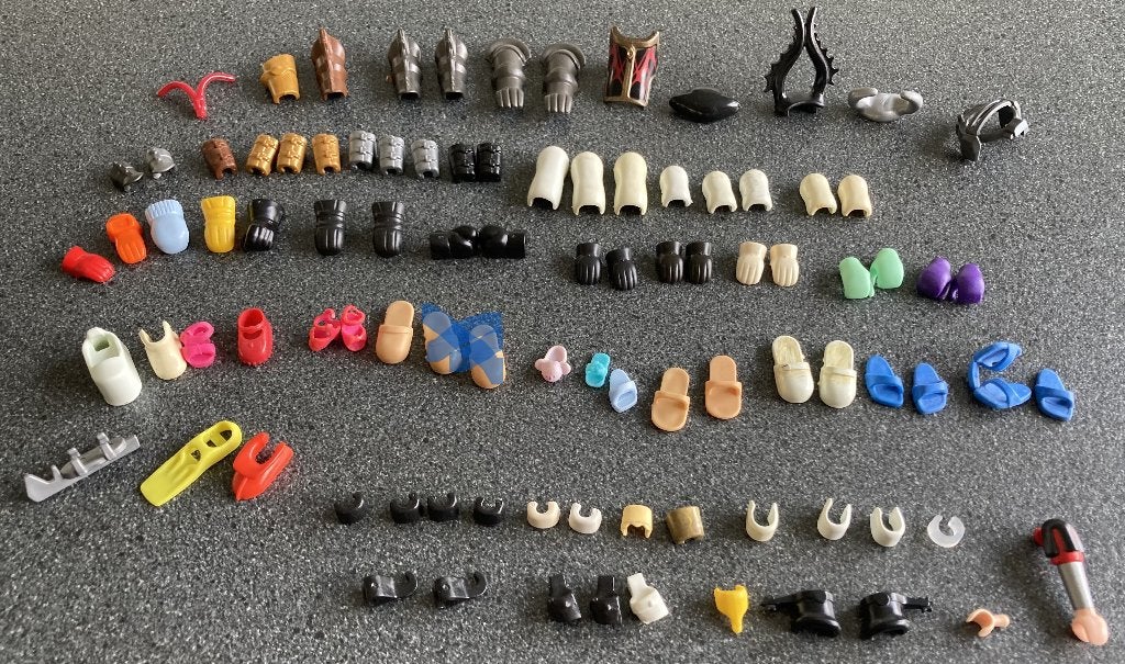 Playmobil polsband armkap handschoen slippers schoen schaats, Ophalen of Verzenden, Zo goed als nieuw, Losse onderdelen